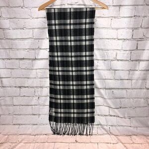 Black and White Plaid Scarf